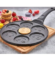 Granit Pankek Döküm Tava 28 cm - Emojili