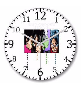 Goku Black Goku  Zamasu Tranks  Duvar Saati Bombeli Gercek Cam