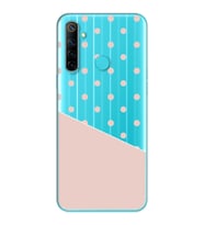 Çapraz Pembe Tasarımlı Süper Şeffaf Silikon Telefon Kılıfı Oppo Realmi 6i