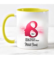 8 Mart Dünya Kadınlar Gününe Özel Kupa (Beyaz)