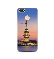 Kız Kulesi Tasarımlı Süper Şeffaf Silikon Telefon Kılıfı Huawei P9 Lite (2017) M