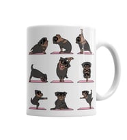 Rottweiler Yoga Rotfaydır Pug Köpek Yoga Kupa Bardak Porselen