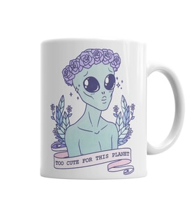 Cute Alien Uzaylı Kupa Bardak Porselen