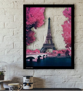 BK Gift Kişiye Özel Eiffel Tower Temalı 3D Ahşap Tablo-2