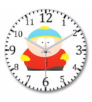 South Park Eric Cartman Duvar Saati Bombeli Gercek Cam