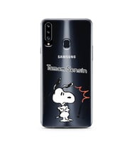 Snoopy Tasarımlı Süper Şeffaf Silikon Telefon Kılıfı Samsung A20s