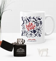 BK Gift Kişiye Özel Aile Reisi Benzinli Çakmak ve Kupa Seti (Model 1)