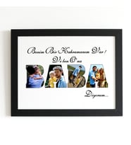 Benim Bir Kahramanım Var Kişiye Özel 13x18 cm Baba Çerçeve Tablo Baba Hediye