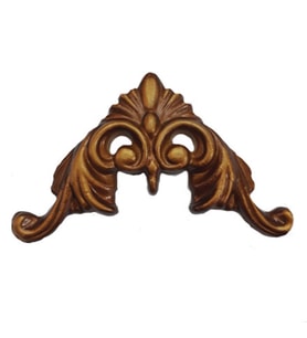 Decogold Kahve Eskitme Göbek İçi Motif 13*9 cm Dgm-50