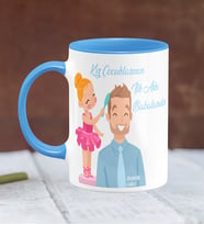 BK Gift Kişiye Özel Babalar Günü Temalı Mavi Kupa Bardak 16312m