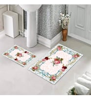 Banyo Halısı Ikili Klozet Takımı Kaymaz Tabanlı (60 xm x 100 cm + 40 cm x 60 cm) 