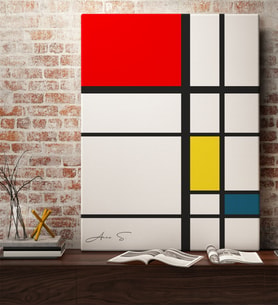 BK Gift Kişiye Özel Mondrian Kanvas Tablo (50x70cm.) 7