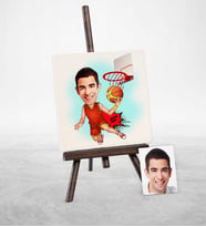 BK Gift Kişiye Özel Bay Basketbolcu Karikatür Şovaleli Doğal Taş  1