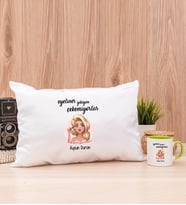Eyeliner Gibiyim Çekemiyorlar Dikdörtgen Yastık ve Yeşil Kupa Bardak