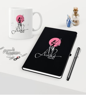 BK Gift Kişiye Özel Avukat Temalı Siyah Defter Kalem Kupa Seti - 10 (Model 1)