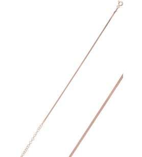 Söğütlü Silver Gümüş rose 1,4 mm kalınlığında italyan yassı bileklik SGTL10096ROSE