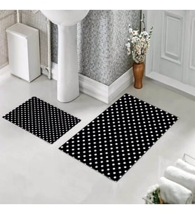 Banyo Halısı Ikili Klozet Takımı Kaymaz Tabanlı (60 xm x 100 cm + 40 cm x 60 cm) 