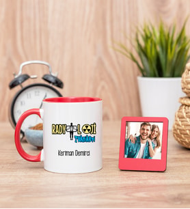 Radyoloji Teknikeri Kırmızı Kupa Bardak ve Kırmızı Mini Fotoğraf Çerçevesi