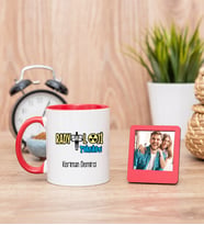 Radyoloji Teknikeri Kırmızı Kupa Bardak ve Kırmızı Mini Fotoğraf Çerçevesi