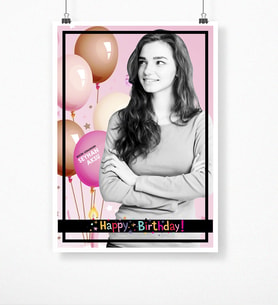 BK Gift Kişiye Özel Doğum Günü Kanvas Kumaş Afiş Poster 50 X 70 Cm 4