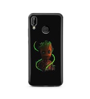Baby Groot Tasarım Süper Şeffaf Silikon Telefon Kılıfı Huawei P20 Lite 