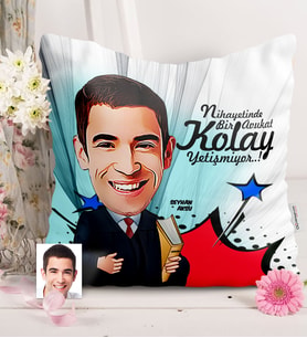 BK Gift Kişiye Özel Bay Avukat Karikatürlü  Yastık  1