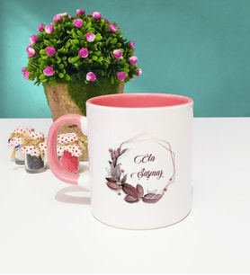 İsim Soyisim Yazılı Kişiye Özel İsim Soyisim Kupa Bardak Pembe