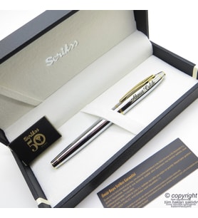 Scrikss 35 Gold Krom Dolma Kalem  Scrikss Kalem  İsme Özel Kalem  Hediyelik Kalem
