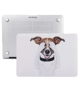 MacBook Air Kılıf HardCase Touch ID A1932 2179 2337 ile Uyumlu Kılıf Dog01NL (Karamel)