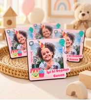 Kişiye Özel Hoşgeldin Bebek Ahşap Magnet Doğum Günü;