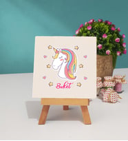 Unicorn Tasarımlı Kişiye Özel Hediye Unicorn Dekoratif Taş Baskı