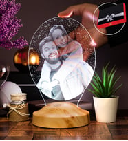 Sevgiliye Yıldönümü Hediyesi Fotoğraflı Kişiye Özel Led Lamba, Sevgiliye, Eşe Oval Led Lamba, Doğum Günü Hediyesi, Sevgiliye Özel Ürünler