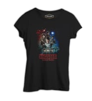 Stranger Things - Moonlight Siyah Kadın Tshirt