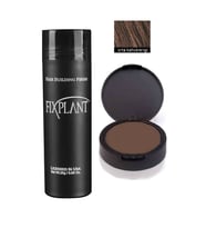 Fixplant 28 Gram Saç Dolgunlaştırıcı Toz + Fixdeep Suya Dayanıklı Saç Dolgunlaştırıcı Pudra-Orta Kahverengi