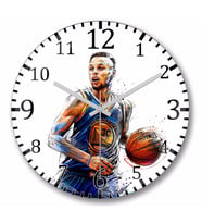Stephen     Curry  Duvar Saati Bombeli Gercek Cam
