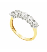 Swarovski Beştaş Yüzük 14 Ayar Altın 2.60 Gram (Çok Renkli)