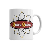 Atomic Symbol Quck Queue Logo Kupa Bardak Porselen