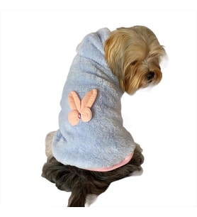 Softie Blue Bunny Kapşonlu Sweat by Kemique Köpek Kazağı  (Mavi)