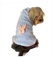 Softie Blue Bunny Kapşonlu Sweat by Kemique Köpek Kazağı  (Mavi)