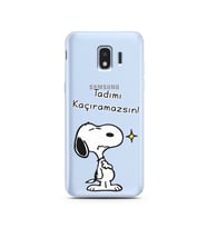 Snoopy Tasarımlı Süper Şeffaf Silikon Telefon Kılıfı Samsung J2 Pro (2018)