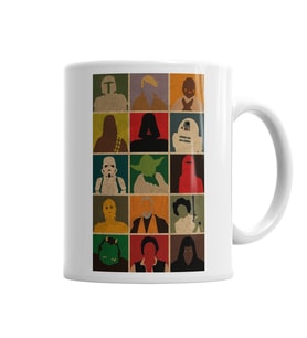 Star Wars Personagens Kupa Bardak Porselen