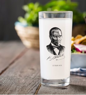 BK Gift Kişiye Özel Atatürk Temalı Rakı Bardağı-14 (Beyaz)