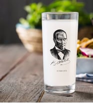 BK Gift Kişiye Özel Atatürk Temalı Rakı Bardağı-14 (Beyaz)