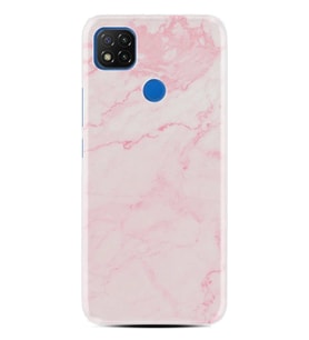 Kılıfland Xiaomi Redmi 9C Kılıf Silikon Resimli Kapak Pembe Mermer Stok 1294