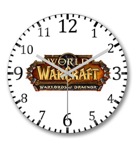 World Of Warcraft Duvar Saati Bombeli Gercek Cam
