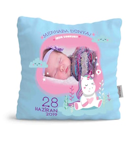BK Gift Kişiye Özel Çocuklar Mavi Yastık 61853