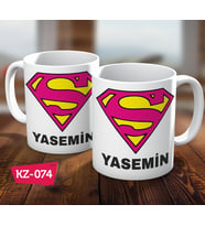 Kişiye Özel İsimli Superman Hediye Kupa Bardak