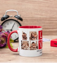 Love Yazılı 8 Fotoğraflı Kupa Bardak