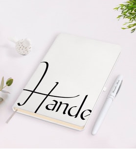 BK Gift Kişiye Özel El Yazılı Beyaz Defter Kalem Seti-6