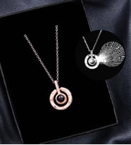 Rose Renk 100 Dilde Seni Seviyorum Kolye (Gümüş)